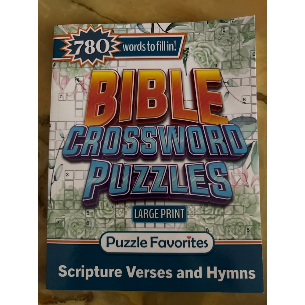 Crossword Puzzles Large Print Book of Bible Verses & Christian Hymns Crosswords